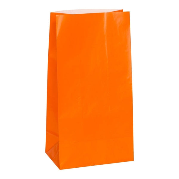 Bag - Paper Orange, 12/Pkg