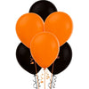 Balloon - 12" Black/Orange 15 Count