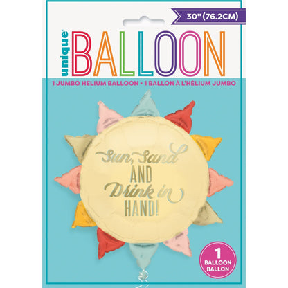 Balloon - Foil, Giant Sun Shaped, 30"