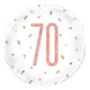 Balloon - Foil, Glitz Rose Gold, 70, Round, 18"