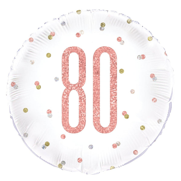 Balloon - Foil, Glitz Rose Gold, 80, Round, 18"