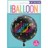 Balloon - Foil, Rainbow "Happy Birthday" Round, 18"