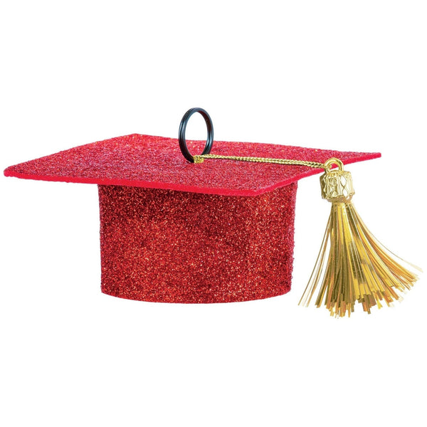 Balloon Weight - Felt Grad Cap Red