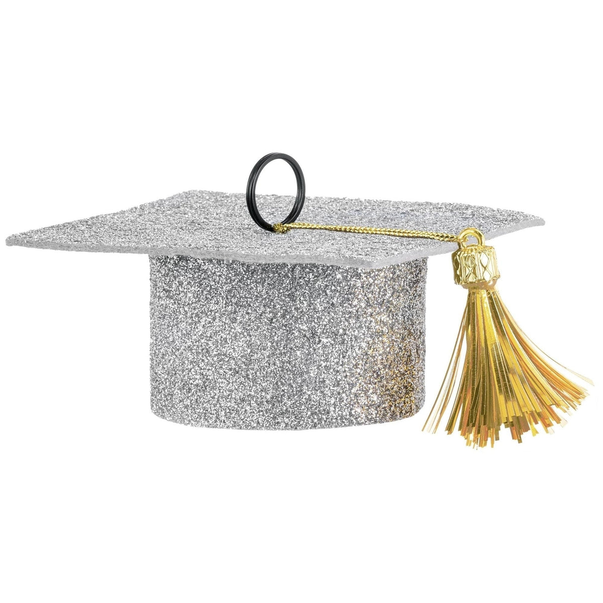 Balloon Weight - Felt Grad Cap Silver