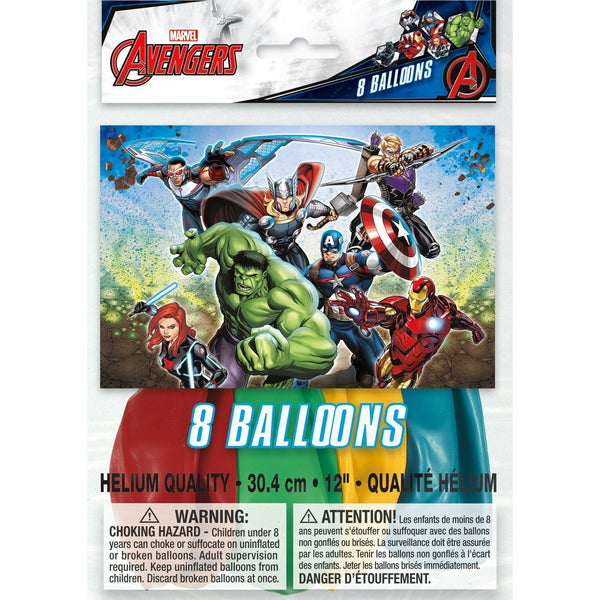 Balloons - Latex, Avengers, 12", 8 Count