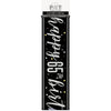 Banner - Black & Silver Glitz 65th Birthday
