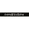 Banner - Black & Silver Glitz 80th Birthday