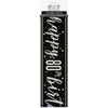 Banner - Black & Silver Glitz 80th Birthday