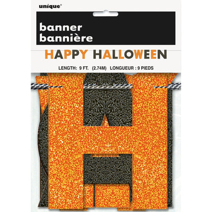 Banner - Glitter, Happy Halloween
