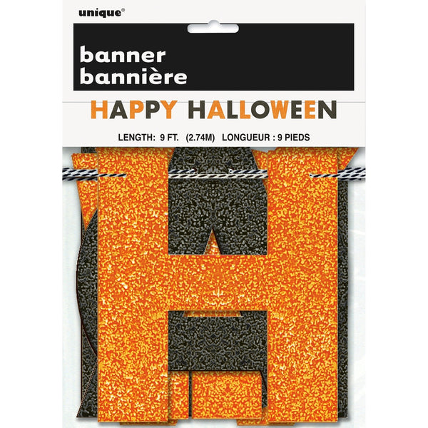 Banner - Glitter, Happy Halloween