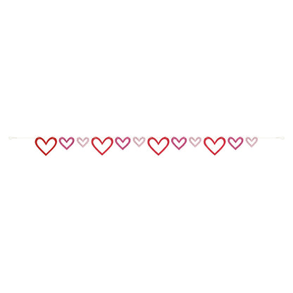 Banner - Glittered Heart, 8 Foot