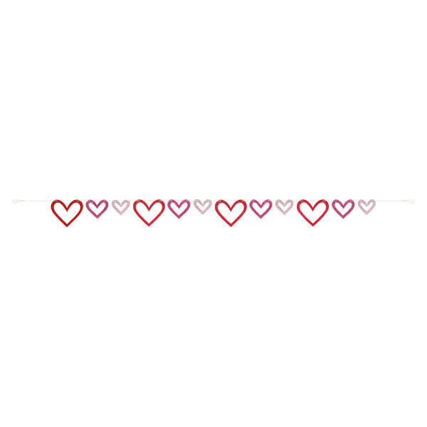 Banner - Glittered Heart, 8 Foot