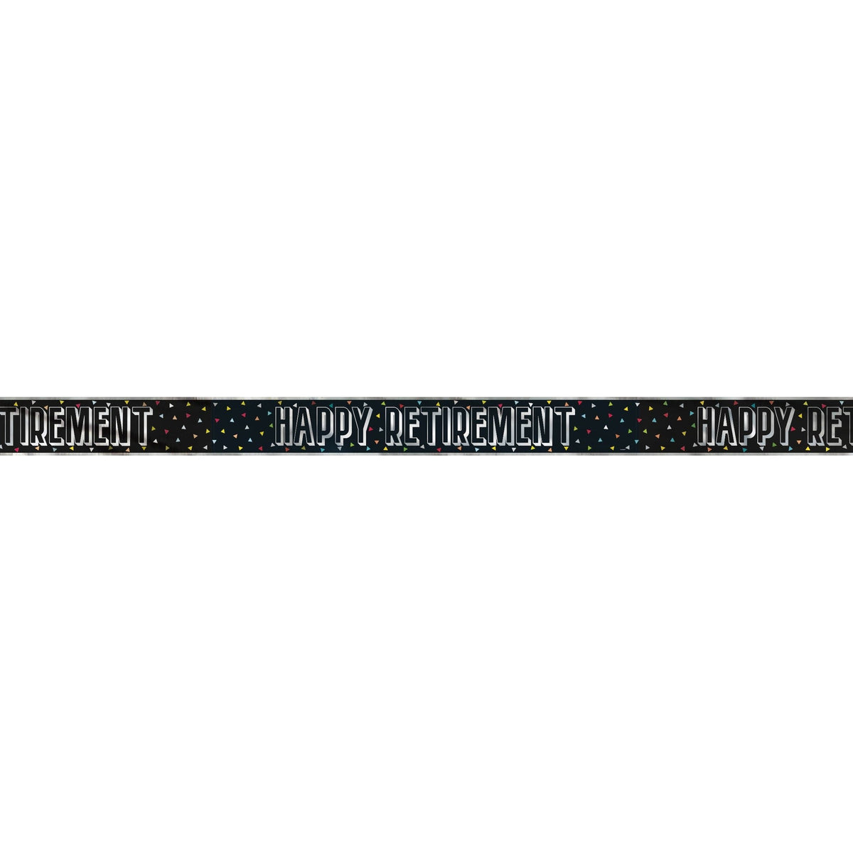 Banner Kit - Black, "Happy Retirement", 12ft