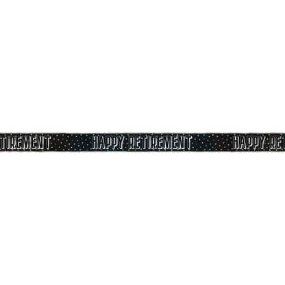 Banner Kit - Black, "Happy Retirement", 12ft