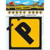 Banner Kit - Black and Yellow, Construction "Party Zone" Blocks, 9'