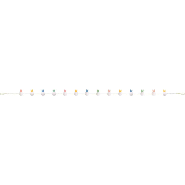 Banner Kit - Garland, Colorful Bunny Pom Pom, 7'