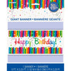 Banner Kit - Wall, Rainbow, Ribbons "Happy Birthday", 60" x 27"