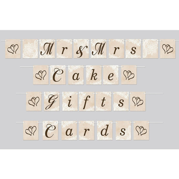 Banner - Wedding Letters Dlx Set