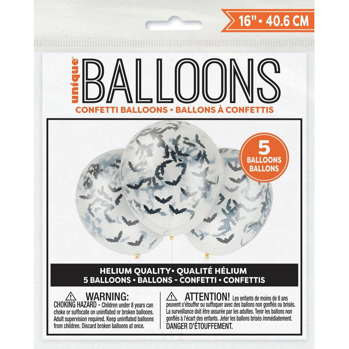 Bat Shaped Confetti Balloons