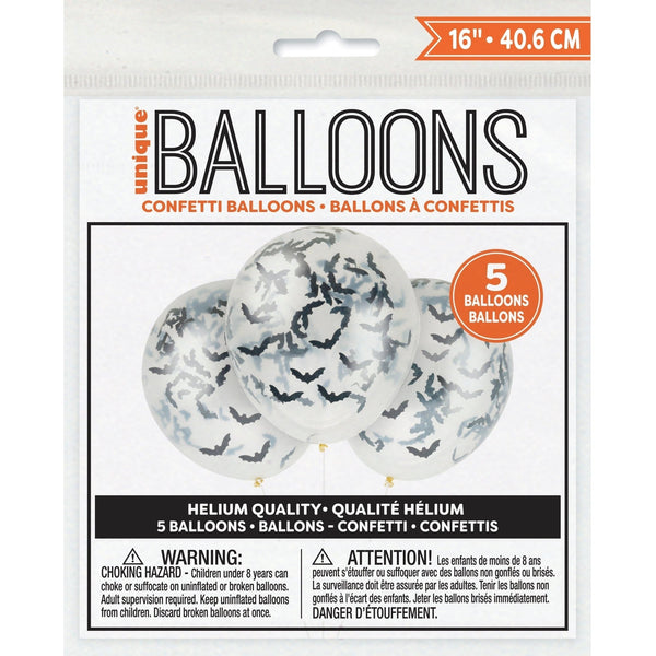 Bat Shaped Confetti Balloons