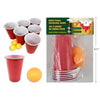 Beer Pong Drinking Game Set with 6 Cups and 3 Ping Pong Balls