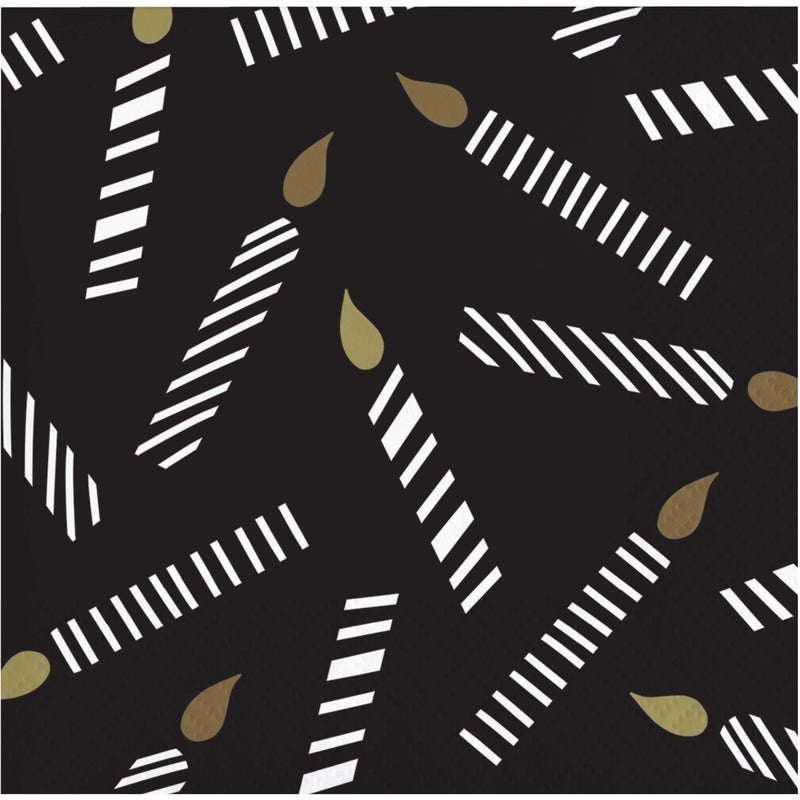 Beverage Napkin 16 Count 2 Piece Golden Wishes