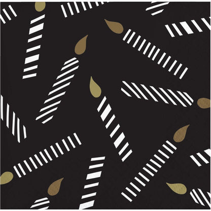 Beverage Napkin 16 Count 2 Piece Golden Wishes