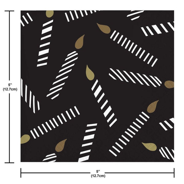 Beverage Napkin 16 Count 2 Piece Golden Wishes