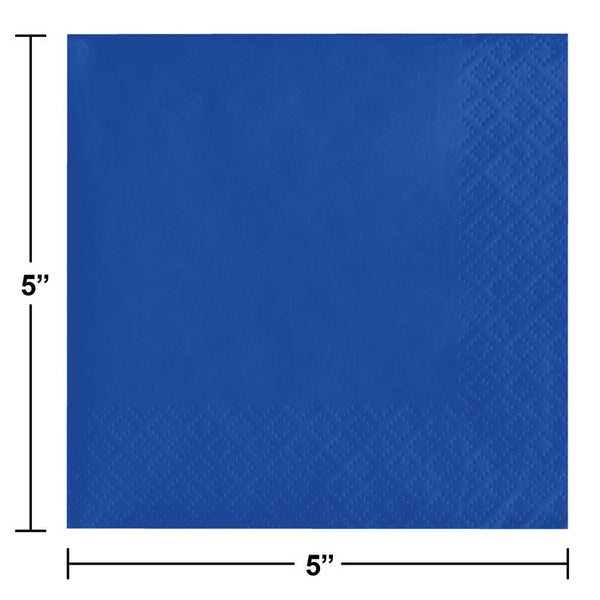 Beverage Napkin 50 Count 2 Piece Cobalt