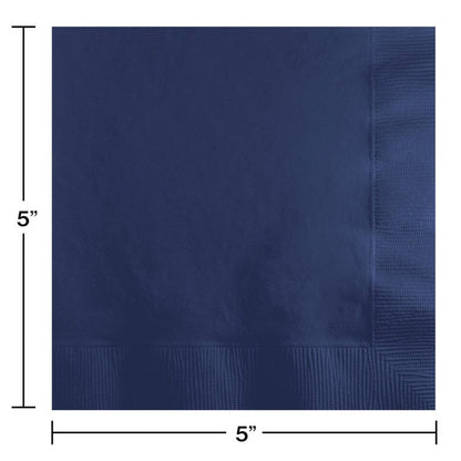 Beverage Napkin 50 Count 2 Piece Navy