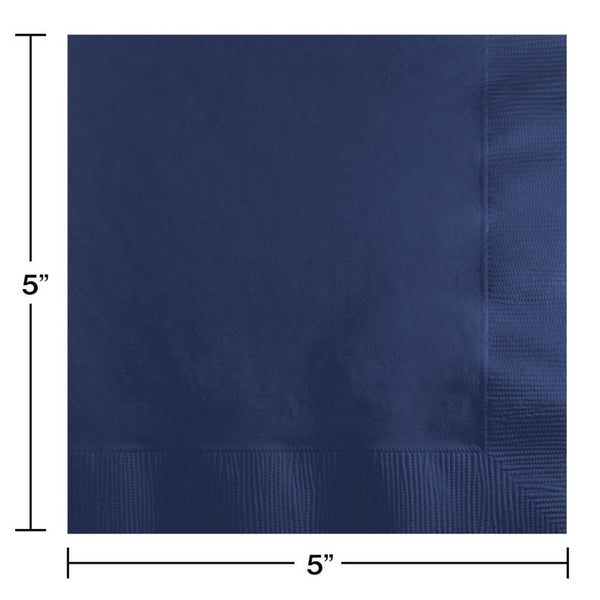 Beverage Napkin 50 Count 2 Piece Navy