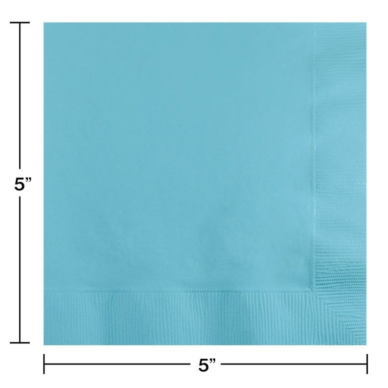 Beverage Napkin 50 Count 2 Piece Pastel Blue