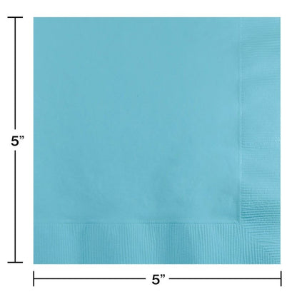 Beverage Napkin 50 Count 2 Piece Pastel Blue