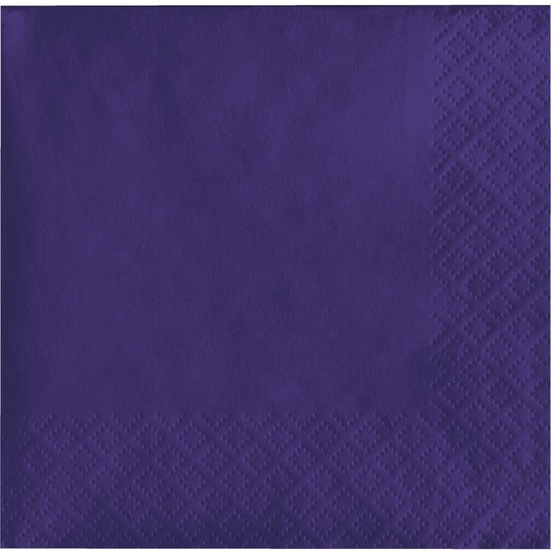 Beverage Napkin 50 Count 2 Piece Purple