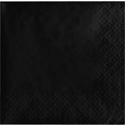 Beverage Napkin 50 Count 2-Ply Black Velvet