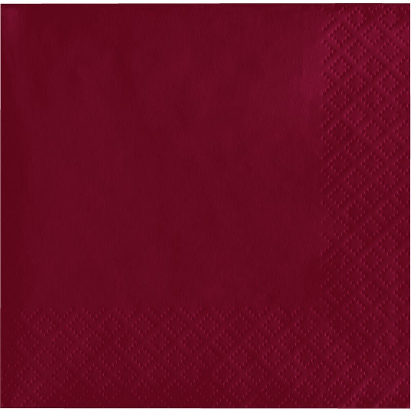 Beverage Napkin 50 Count 2-Ply Burgundy