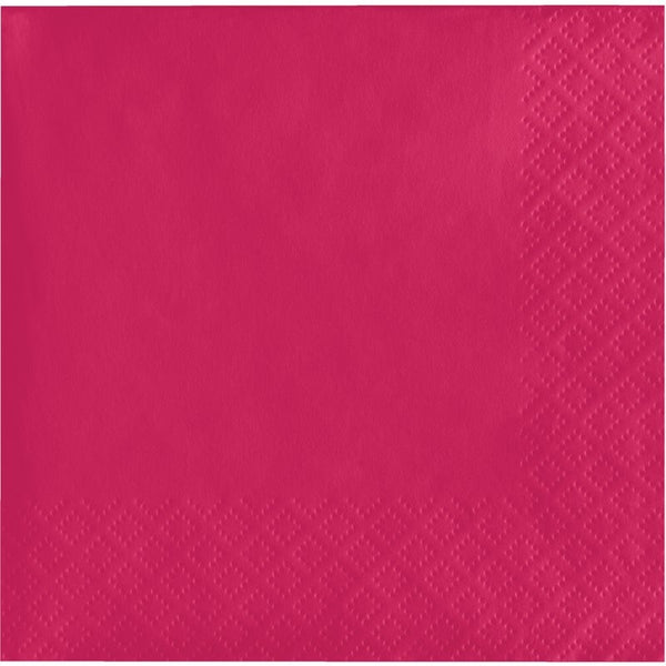Beverage Napkin 50 Count 2-Ply Hot Magenta