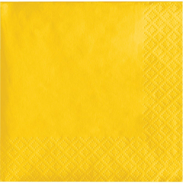 Beverage Napkin 50 Count 2-Ply School Bus Yellow