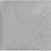 Beverage Napkin 50 Count 2-Ply Shimmering Silver