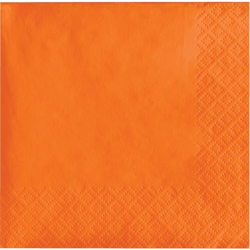 Beverage Napkin 50 Count 2-Ply Sunkissed Orange