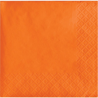 Beverage Napkin 50 Count 2-Ply Sunkissed Orange