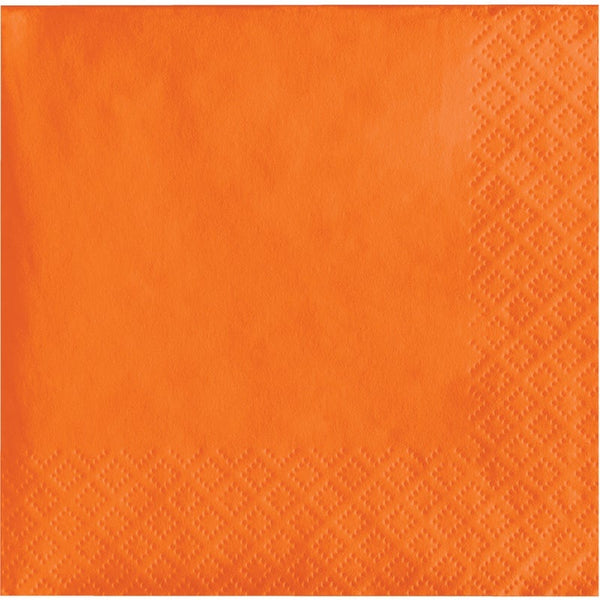 Beverage Napkin 50 Count 2-Ply Sunkissed Orange