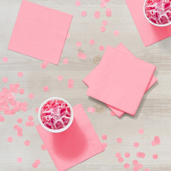 Beverage Napkins, 2-Ply, 50 Count – Classic Pink