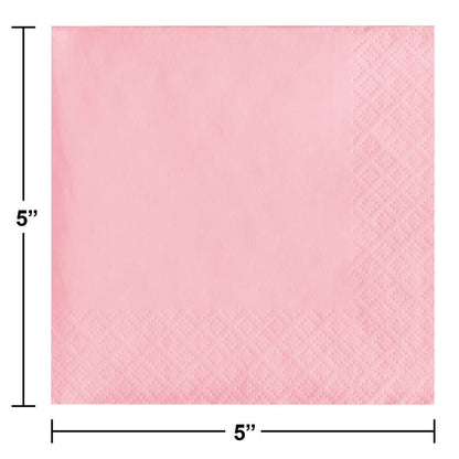 Beverage Napkins, 2-Ply, 50 Count – Classic Pink