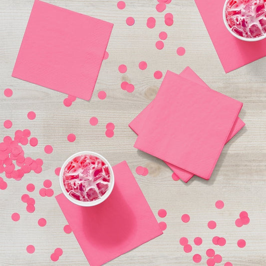 Beverage Napkins 50ct 2-Ply Candy Pink