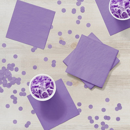 Beverage Napkins 50ct 2-Ply Luscious Lavender