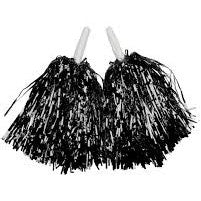 Black Cheer Pom Poms