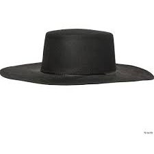 Black Flat Brim Saja Boy Hat