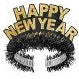 Black & Gold Happy New Year Regal Tiaras