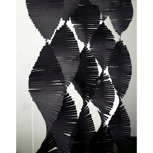 Black Tissue Fringe Garland – 9ft
